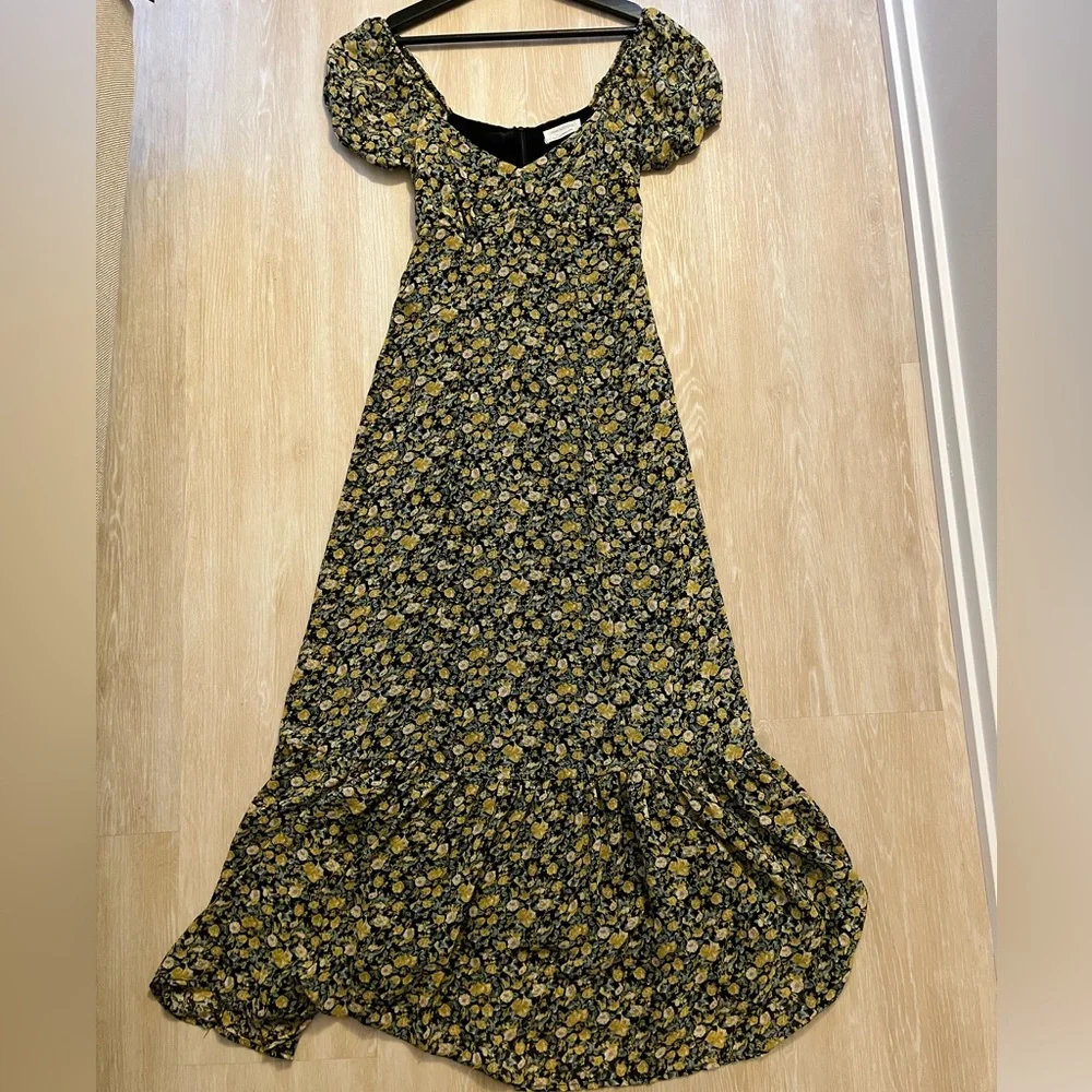 Urban Outfitters Yellow Floral Dress - Picture 1 of 3